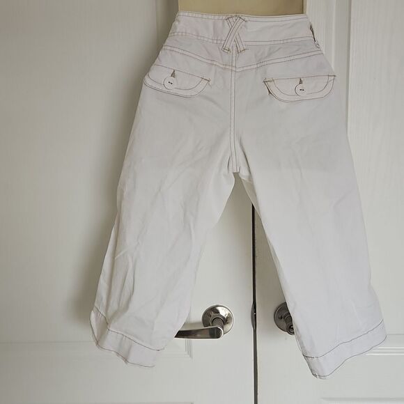 Aeropostale Cotton Capri Pants White 00 - Picture 6 of 16